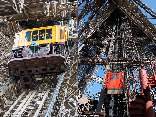 Thang máy tháp Eiffel, Paris, Pháp: